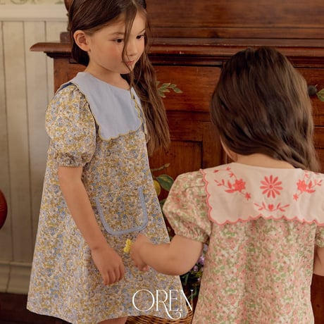 oren/57. karina scallop collar one-piece S-XL