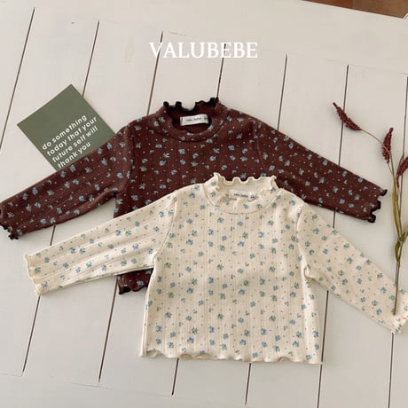 valubebe/13. roze flower gimo nanalri T-shirt 6M-S