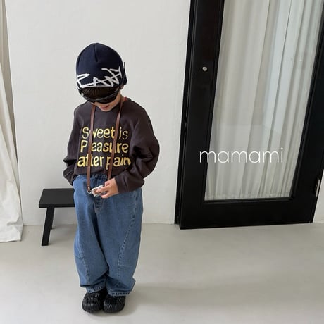 mamami/30. sweat letter T-shirt XS-XL