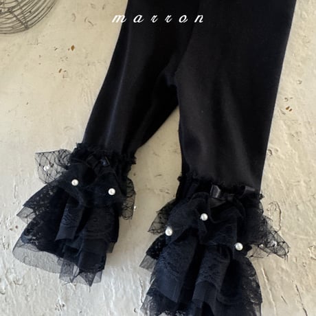 marron/59. lace kangkang leggings XS-L