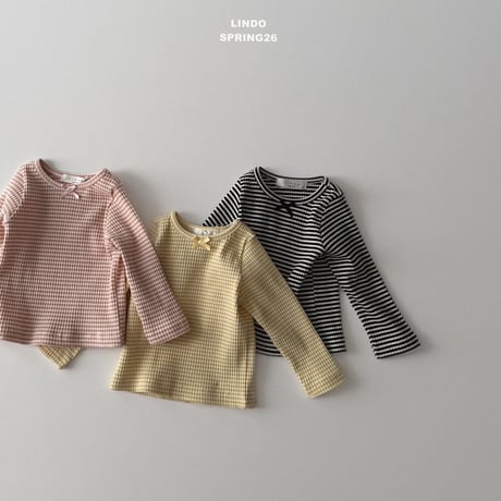 lindo/65. mini ribbon T-shirt XS-XL