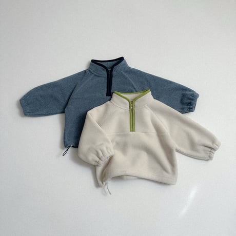 minirobe/38. Two-tone fleece half zip S-XL