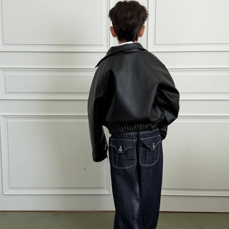 ellymolly/45. flap denim pants 5-11