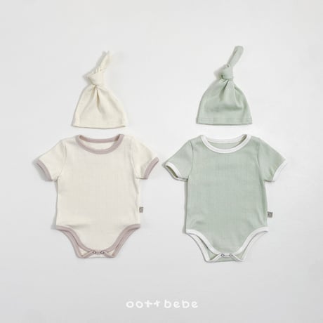 oottbebe/54. french ailet suit ( suit kokji hat ) set S(0-6M)-M(6-12M)