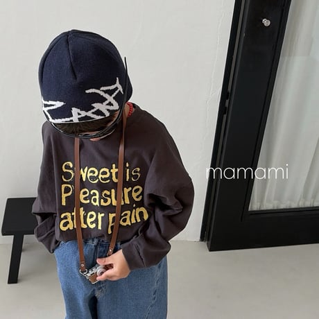 mamami/30. sweat letter T-shirt XS-XL