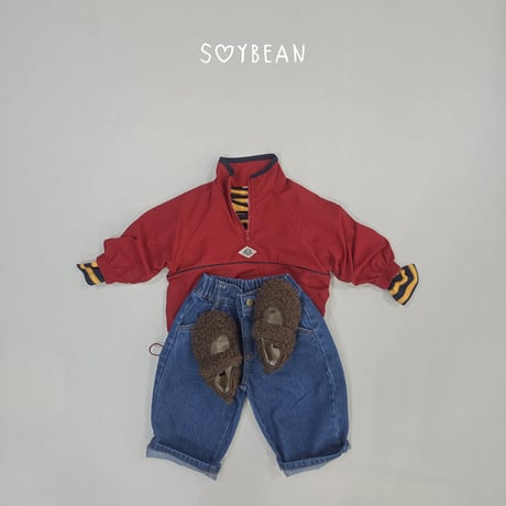 soybean/34. plan ) wind half zipup XS-XL