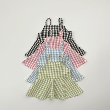 haroharo/89. sweet check bustier S-XL