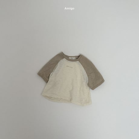 amigo/44. slave two color raglan  XS-XL