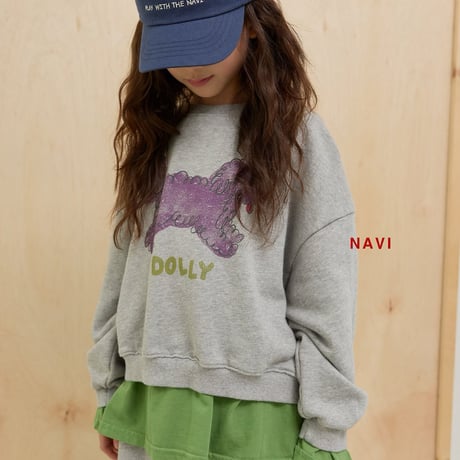 navi/25. dolri crop man-to-man S-XL