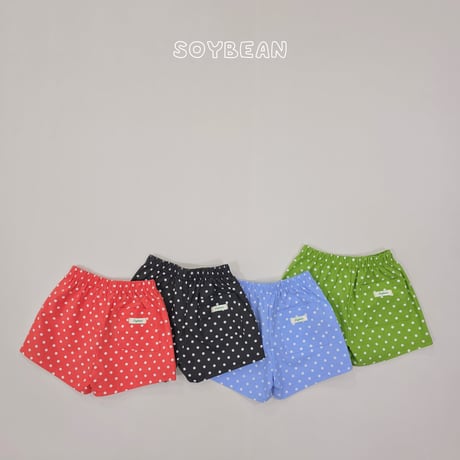 soybean/88. plan ) dot kongkong half pants XS-XL