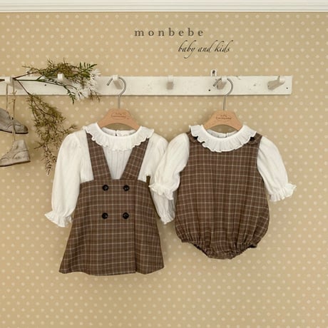 monbebe/8. romi check suit S(3-12M)-M(12-24M)