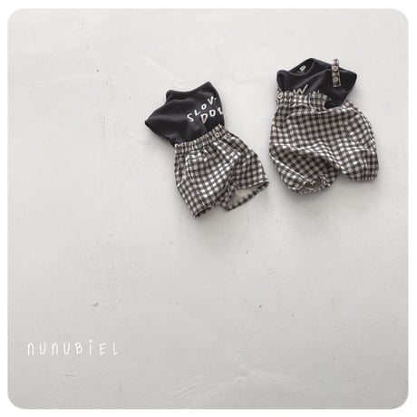 nunubiel/50. checkerboard pants XS-XL