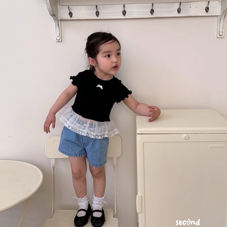 secondmoment/63. popo ribbon T-shirt S-XL