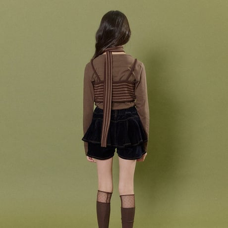 forkchips/3. velvet flare half pants M-XL