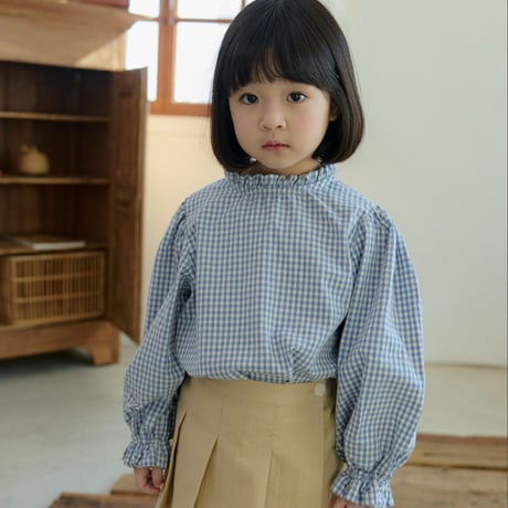 monatelier/22. check fril blouse S-2XL