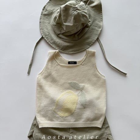 aosta/19. Knit Fruit Vest S(1-2Y)-L(3-5Y)