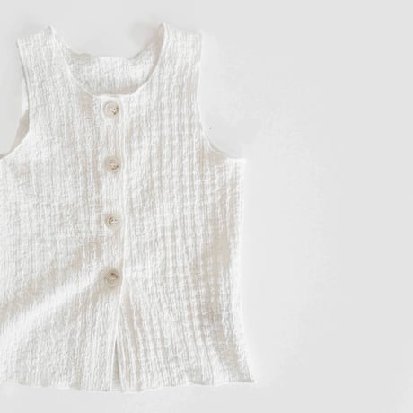 urbanrabbit/36. Crinkle Button Sleeveless Top XS-XL