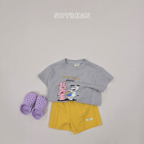 soybean/145. plan ) character half t T-shirt JS-JM