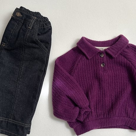 minirobe/26. Non-fade panel denim pants S-XL