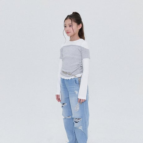 forkchips/2. high old style denim pants JS-JXL