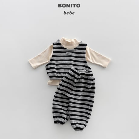 bonito/96. dangara vest updown set 6M-18M