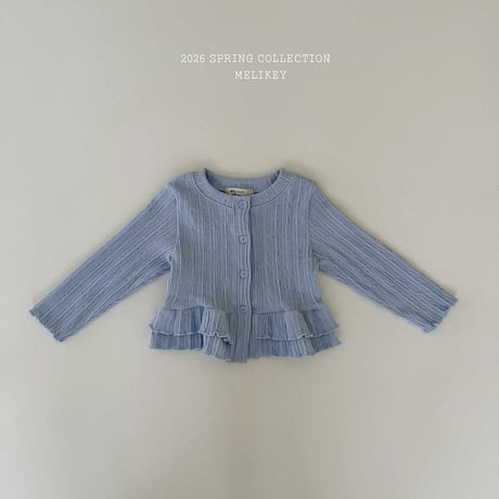 melikey/55. two two fril cardigan XS-XL