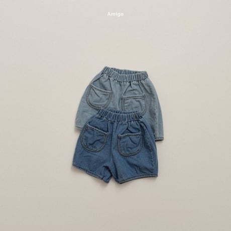 amigo/17. round denim pants XS-XL