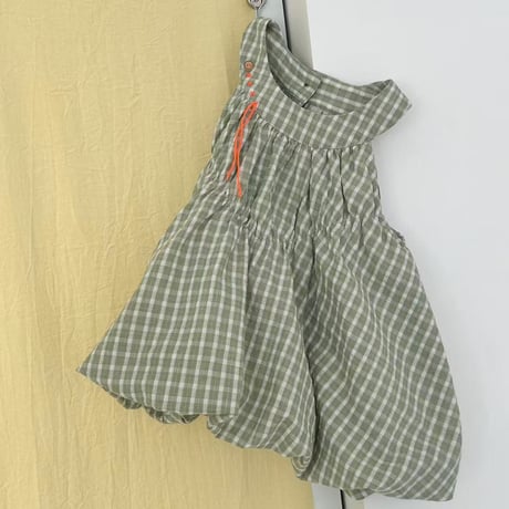 aiai/94. olive check bullon blouse 90-130