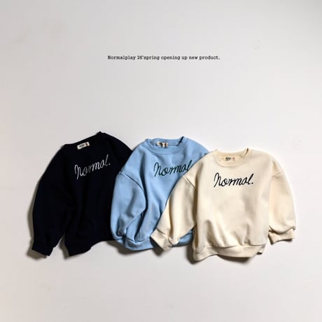 normalplay/39. wave embroidery man-to-man JS-JM