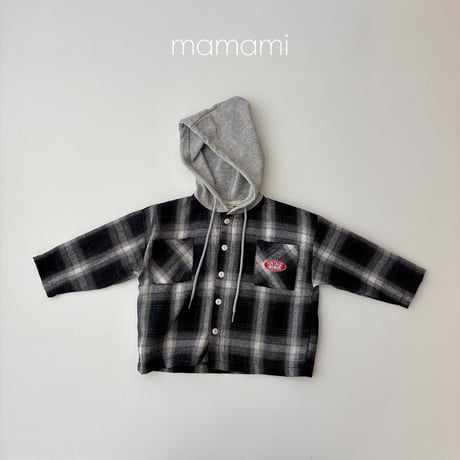 mamami/54. spring check hood jumper JS-JL