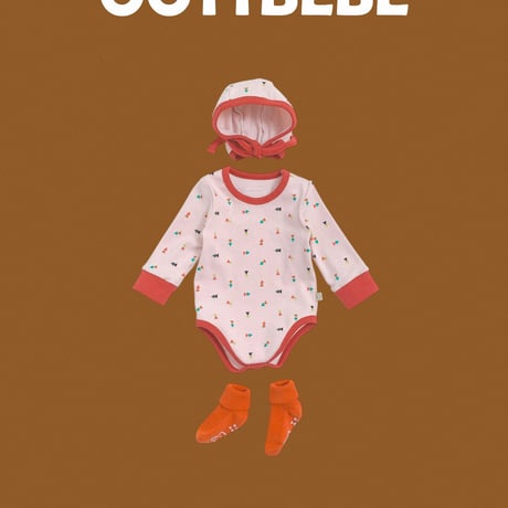 oottbebe/14. Triangle rectangle suit bonnet set S(0-6M)-M(6-12M)