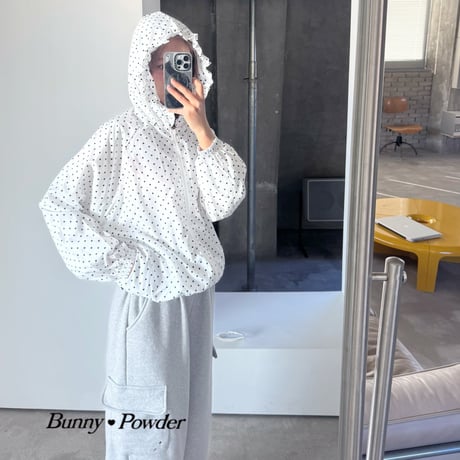 bunnypowder/33. fril hood jumper ADULT