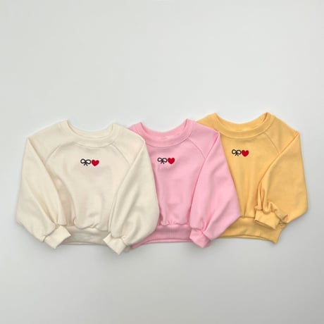 haroharo/36. ribbon heart man-to-man 2XL-4XL
