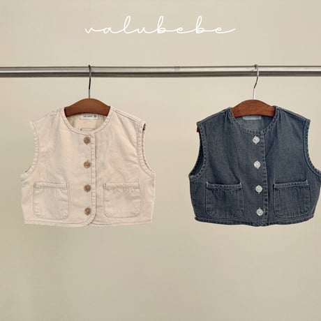 valubebe/60. over denim vest 6M-S