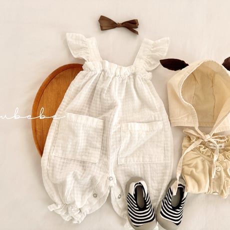 valubebe/94. fril wing overalls suit 6M-18M