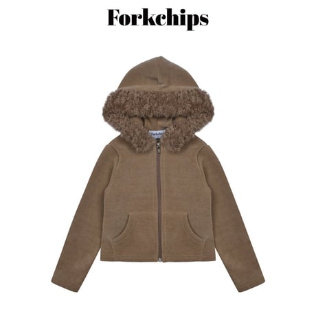 forkchips/57. bear hood zipup M-XL