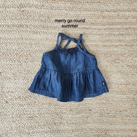 merrygoround/39. denim sleeveless XS-2XL