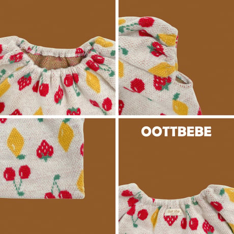 oottbebe/29. cherry puff knit setup ( knit puff set XS(0-1Y)-XL(4-5Y)