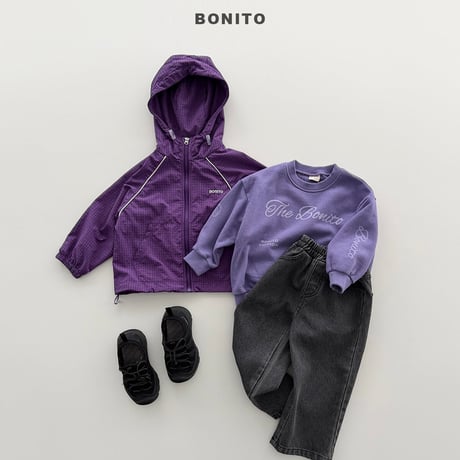 bonito/27. check line (adult) windbreaker 12M-XL