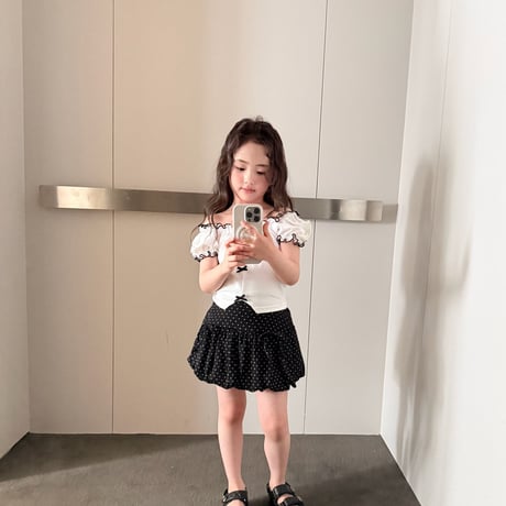 comma/103. ribbon shorder T-shirt 110-130
