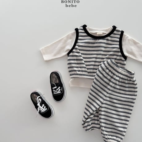 bonito/96. st terry updown set 6M-18M