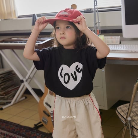 blackbean/53. heart T-shirt S-XL