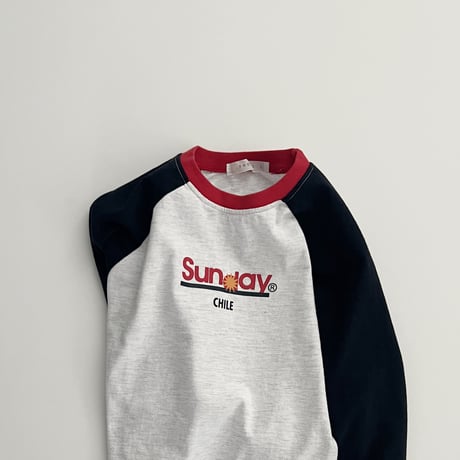 fromi/59. Sunday raglan T-shirt S-XL
