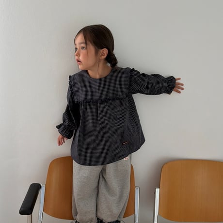 ellymolly/36. musk check blouse 5-11