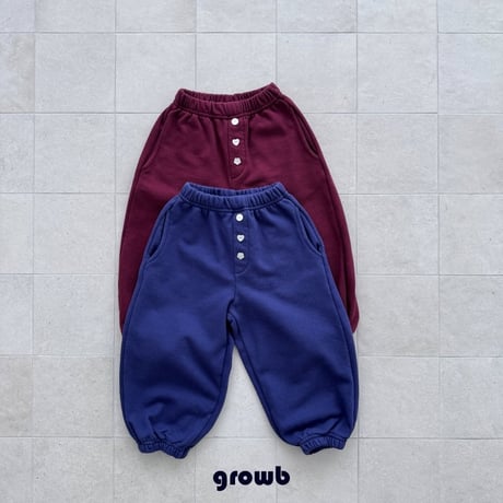 growb/28. button jogger XS-XL