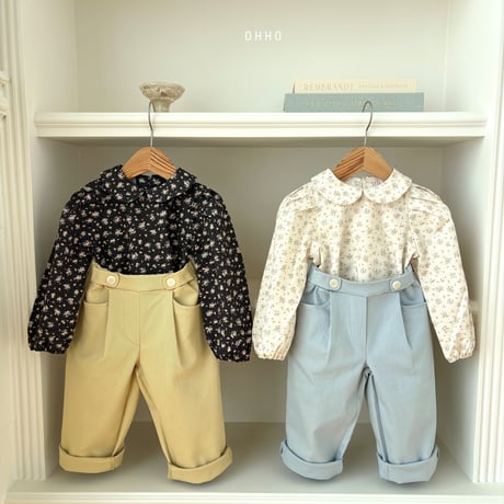 ohho/12. milk bizo pin tuck pants S-2XL