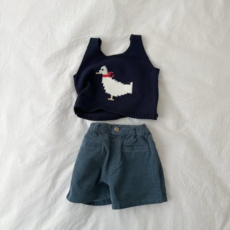 minirobe/28. Duck Knit Vest  S-XL