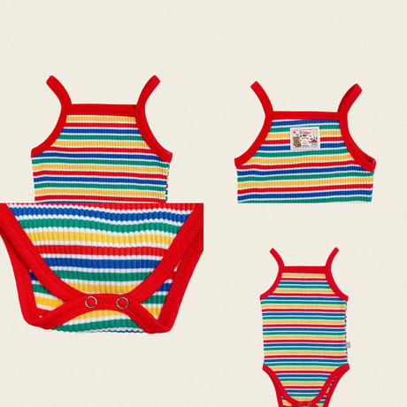 oottbebe/88. rainbow suit sleeveless S(0-6M)-M(6-12M)