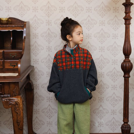 andbutter/69. Check Snap Pullover JS-JM