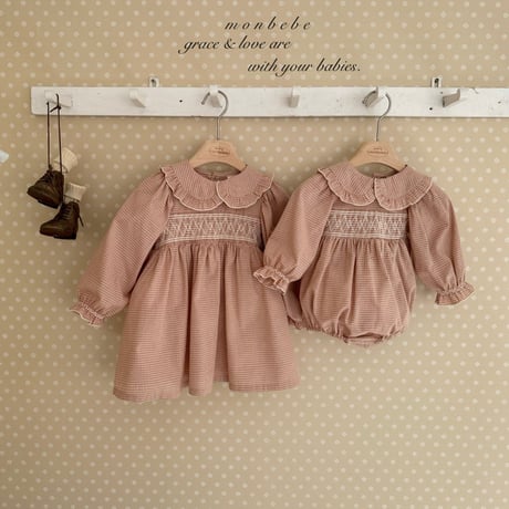 monbebe/24. milla smoke one-piece S(1-2Y)-XL(7-8Y)